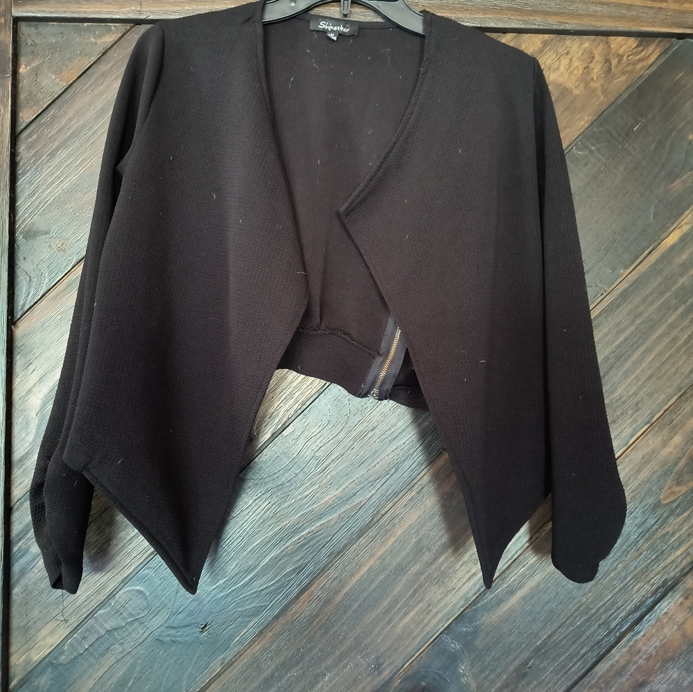 Funky Shinestar Youth Black asymmetric dress blazer size M